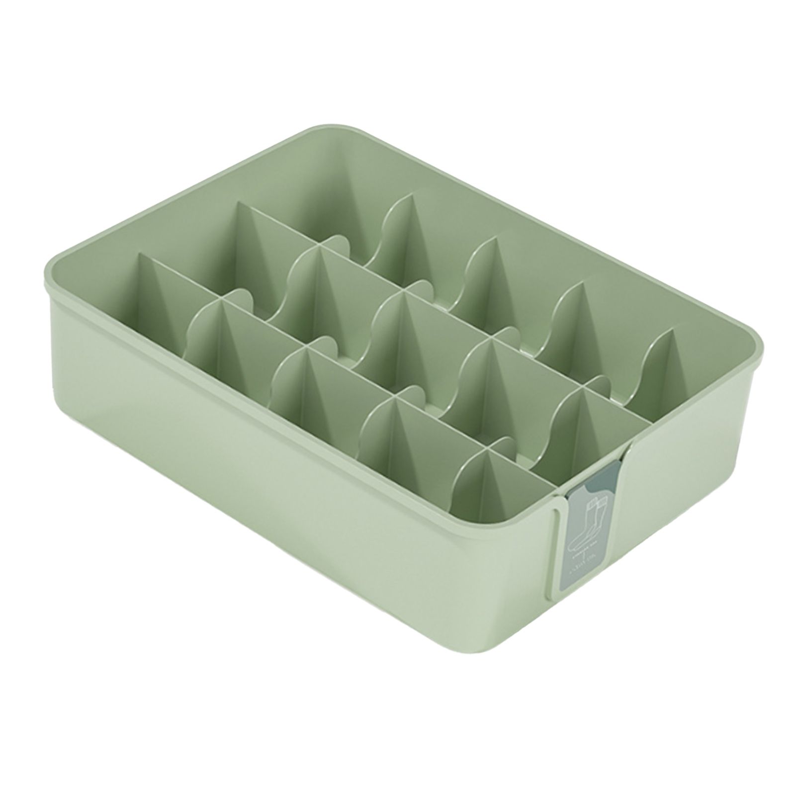 Sock Underwear Organizer Divider Plastic 15 Cell Closet Drawer Storage Box for view 6
