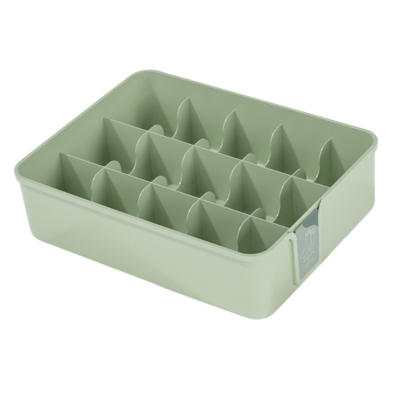 Sock Underwear Organizer Divider Plastic 15 Cell Closet Drawer Storage Box for view 7