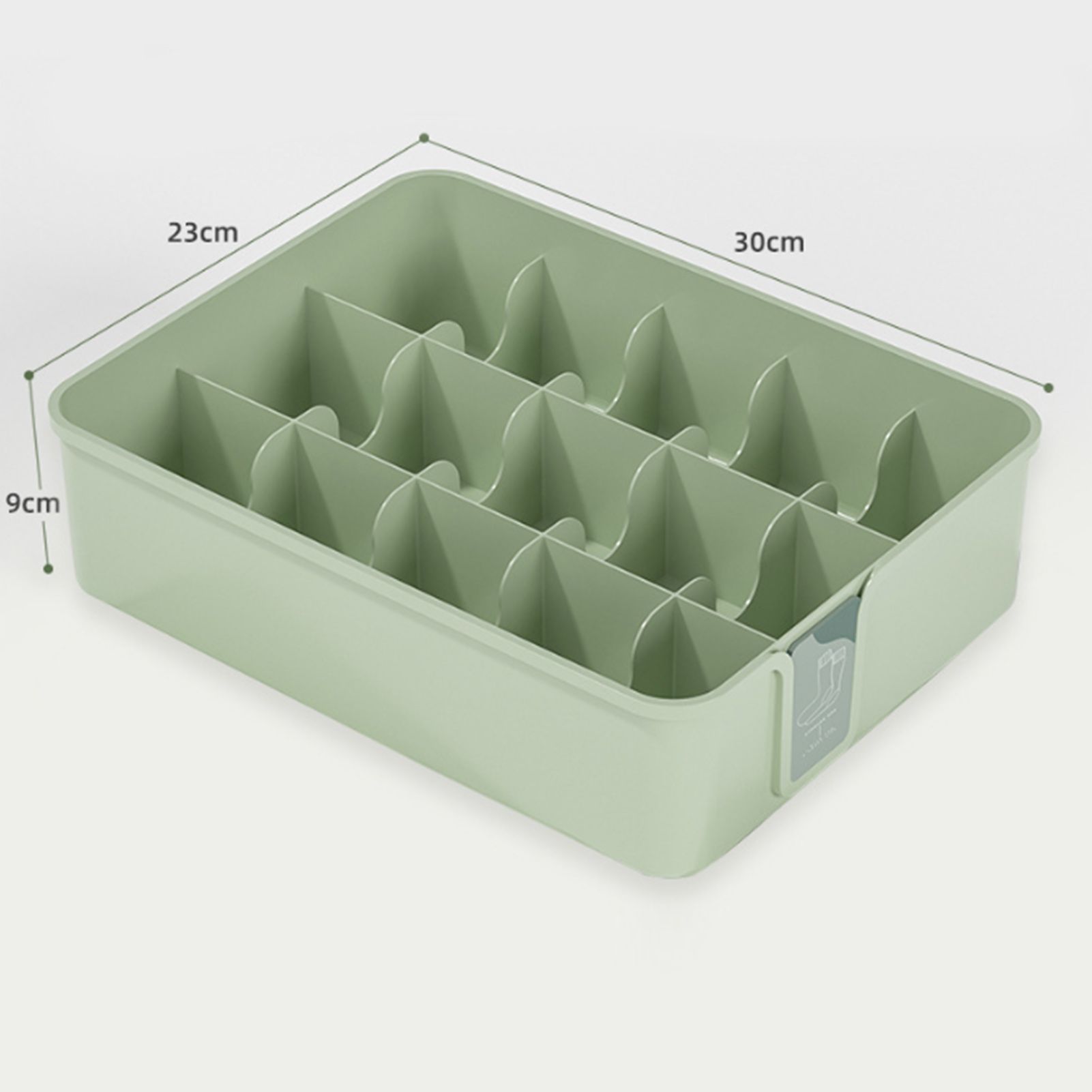 Sock Underwear Organizer Divider Plastic 15 Cell Closet Drawer Storage Box for view 10