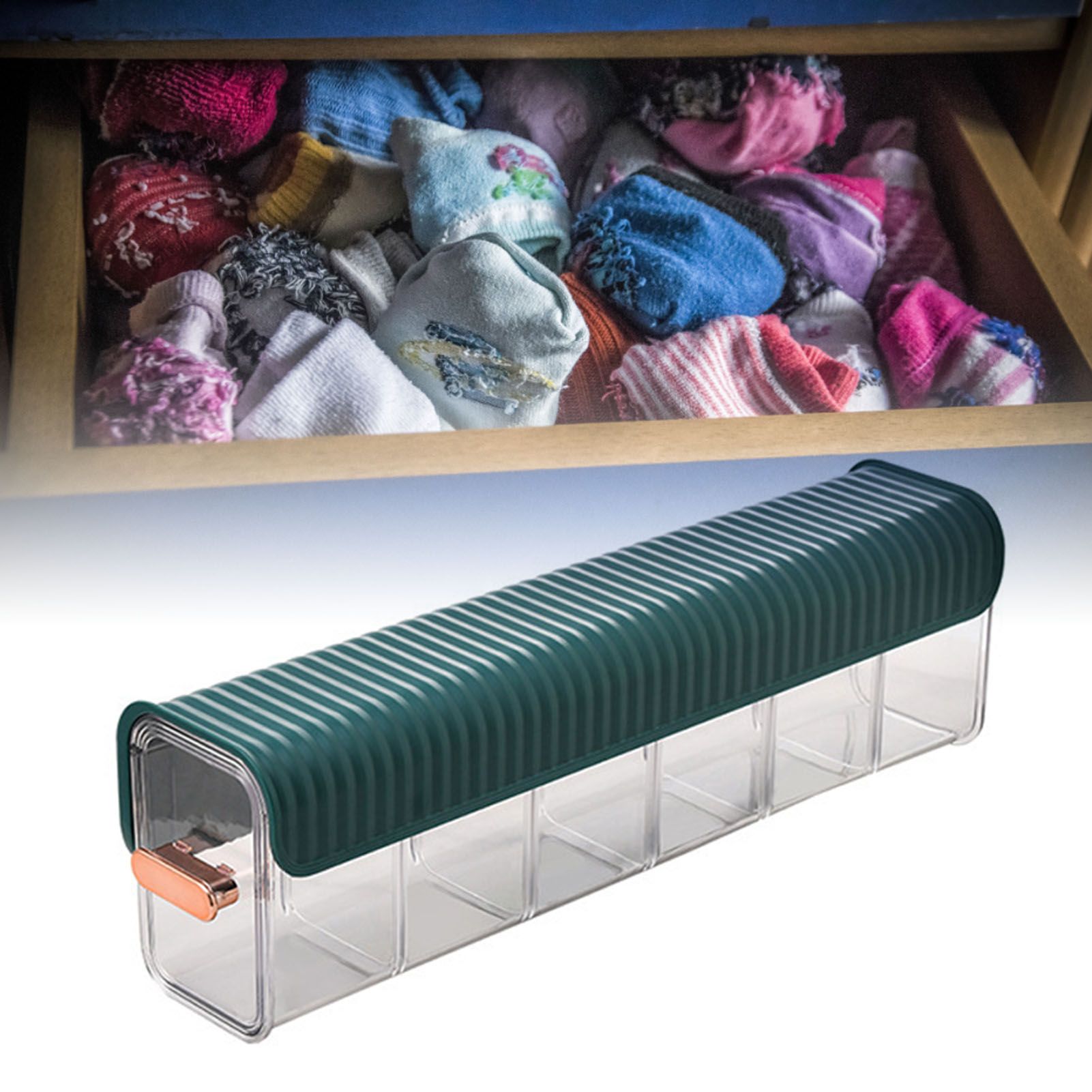 Wall Underwear Organizer Detachable Dustproof Moistureproof Wall Mount Drawer view 5