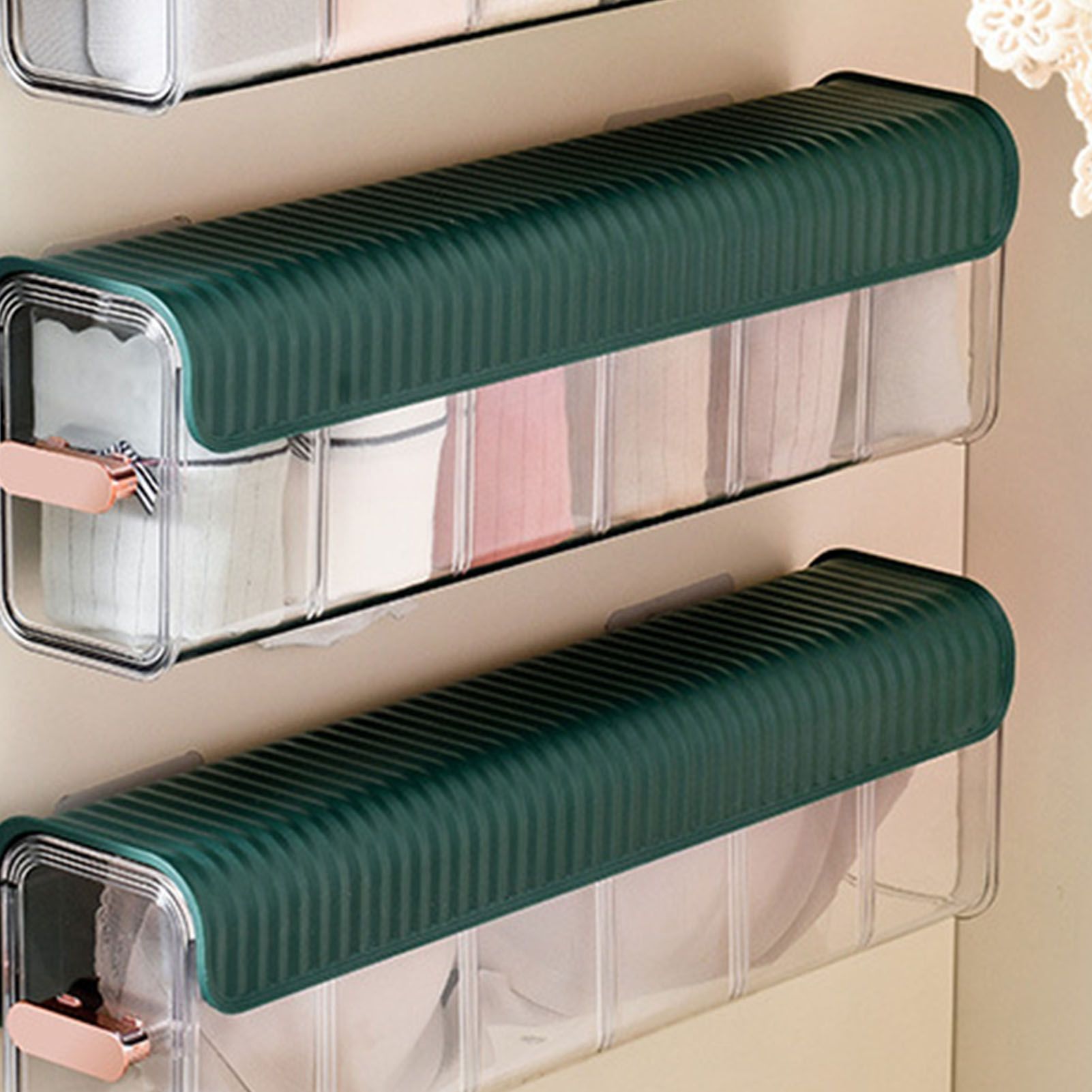 Wall Underwear Organizer Detachable Dustproof Moistureproof Wall Mount Drawer view 10