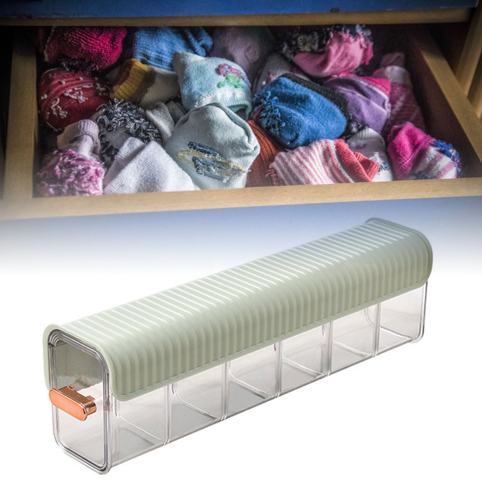 Wall Underwear Organizer Detachable Dustproof Moistureproof Wall Mount Drawer view 5