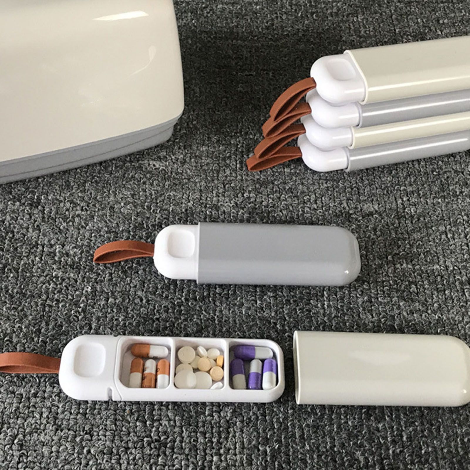 Home Portable Small Medicine Box One Day Dispensing Medicine Box with view 10