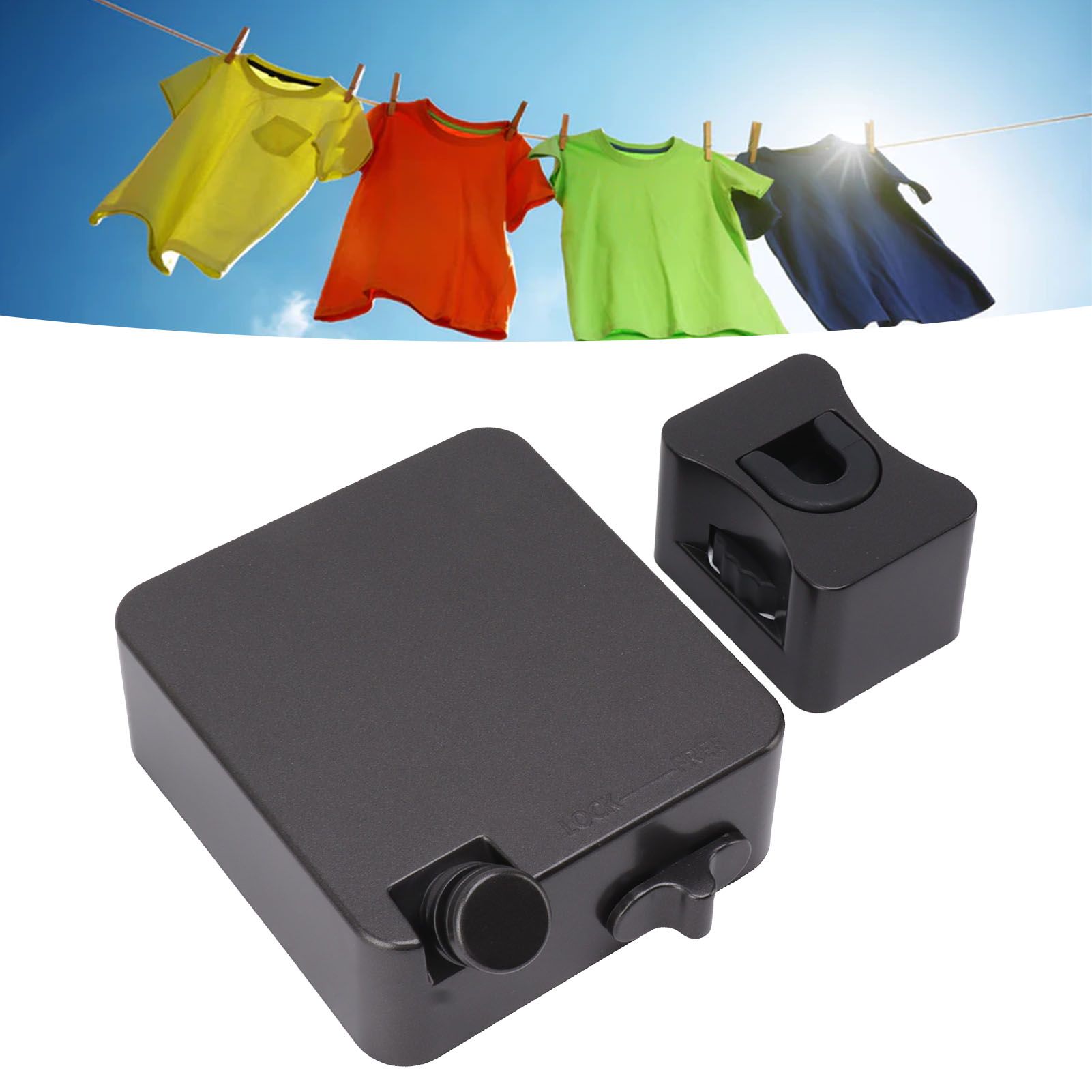 Retractable Clothesline Heavy Duty 304 Stainless Steel Adjustable Retracting view 12