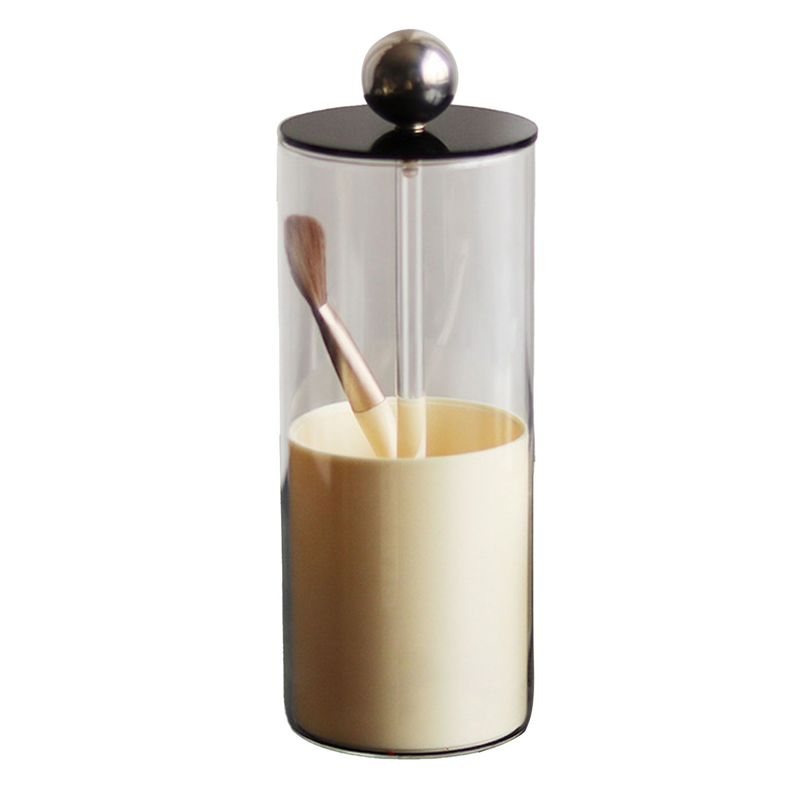 Makeup Brush Holder Organizer with Lid Liftable Dustproof Makeup Brushes view 3