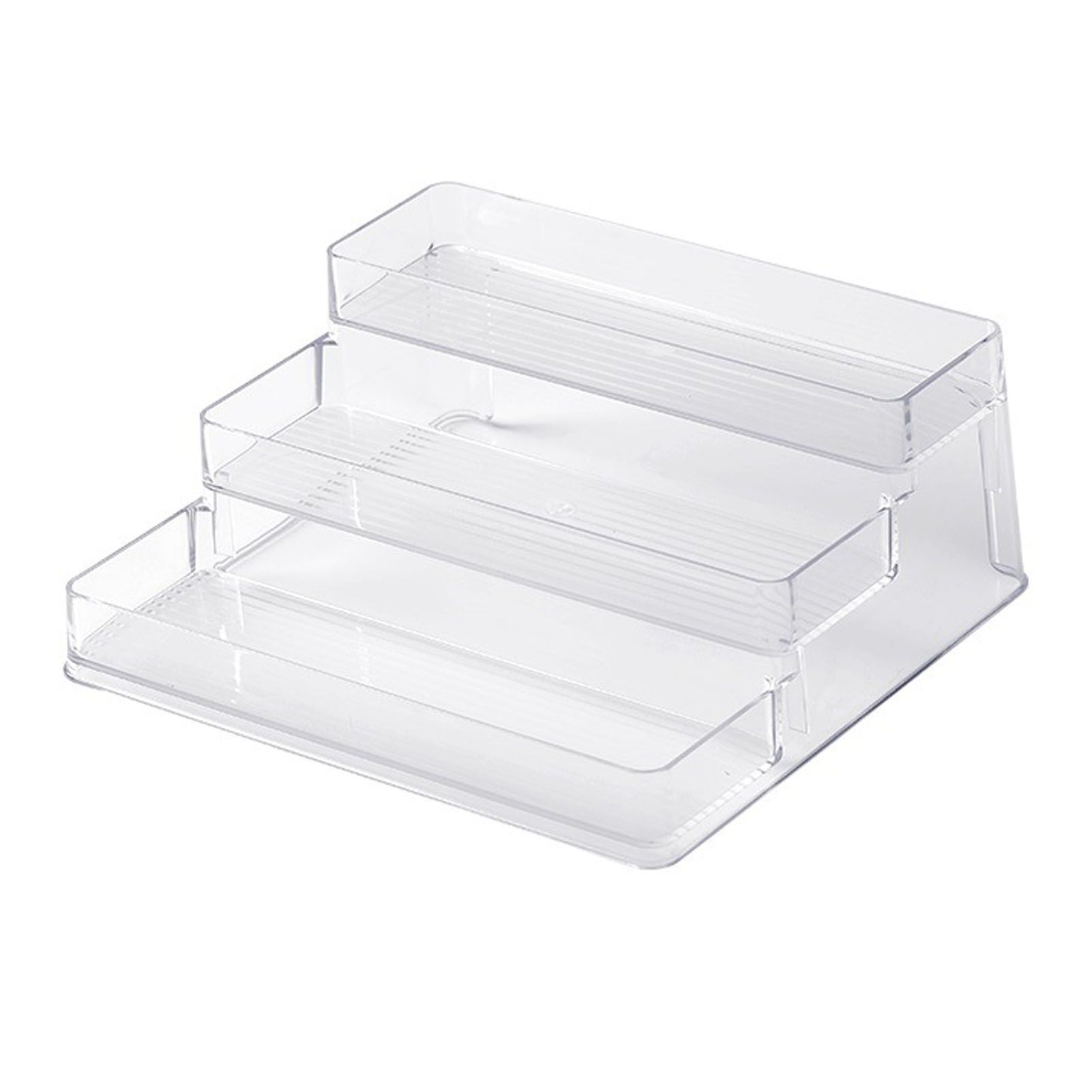 Clear Acrylic Display Riser Shelf 3 Tier Riser Display Stand Kitchen Bathroom