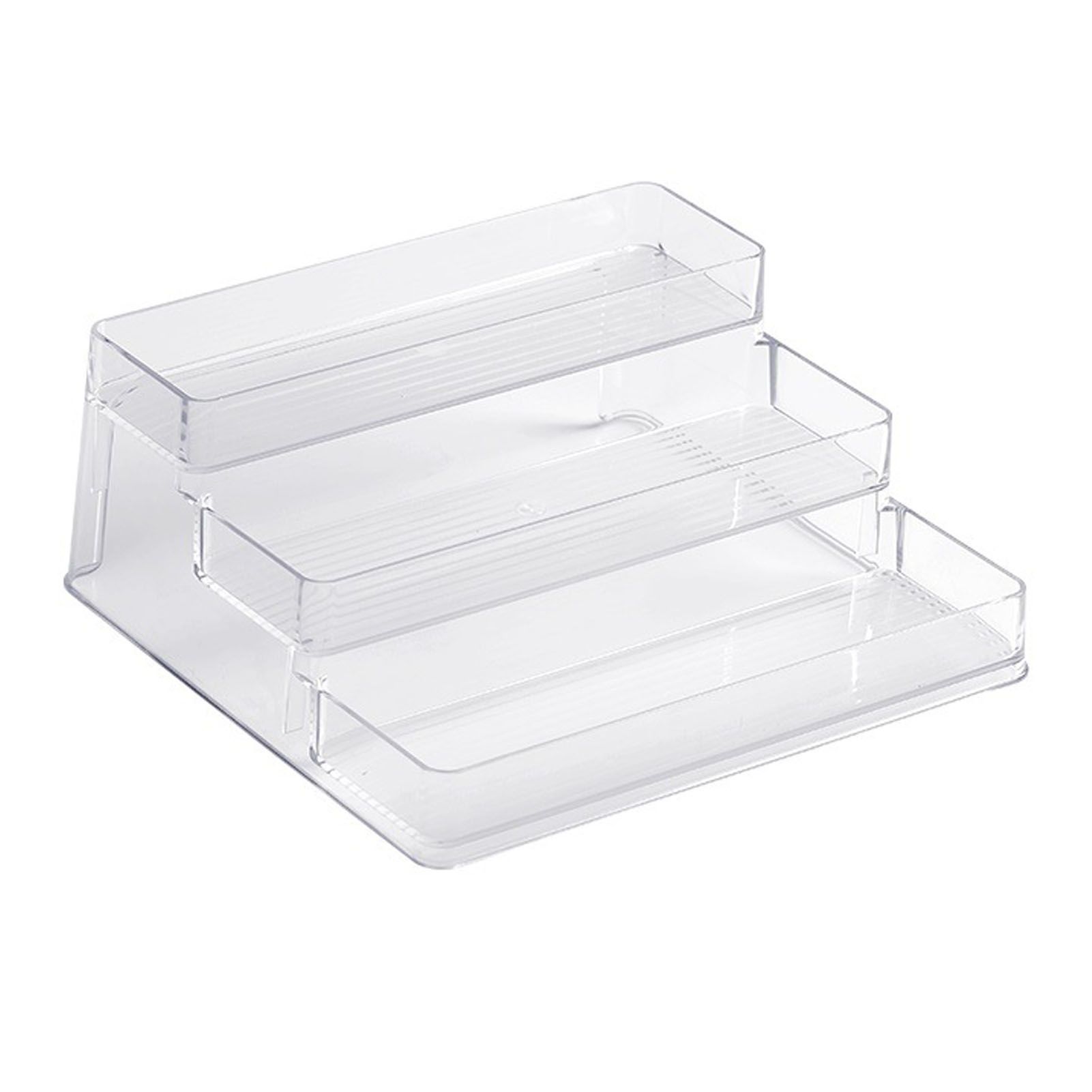 Clear Acrylic Display Riser Shelf 3 Tier Riser Display Stand Kitchen Bathroom view 2