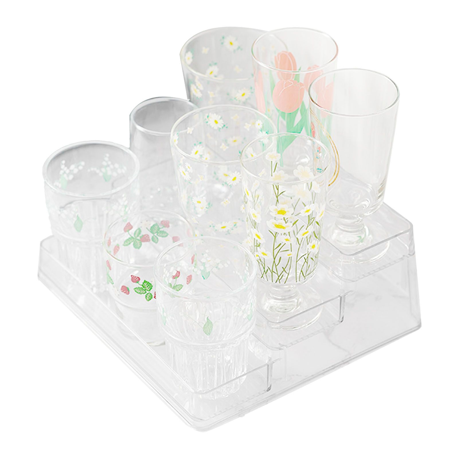 Clear Acrylic Display Riser Shelf 3 Tier Riser Display Stand Kitchen Bathroom view 3