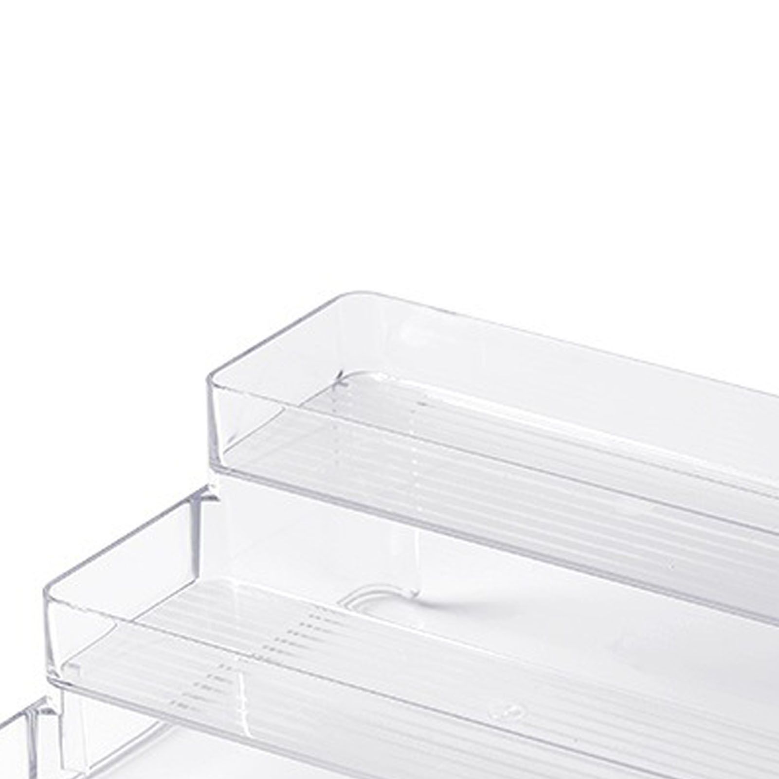 Clear Acrylic Display Riser Shelf 3 Tier Riser Display Stand Kitchen Bathroom view 8