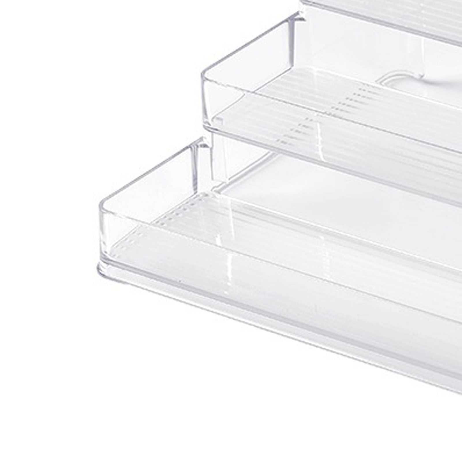 Clear Acrylic Display Riser Shelf 3 Tier Riser Display Stand Kitchen Bathroom view 9