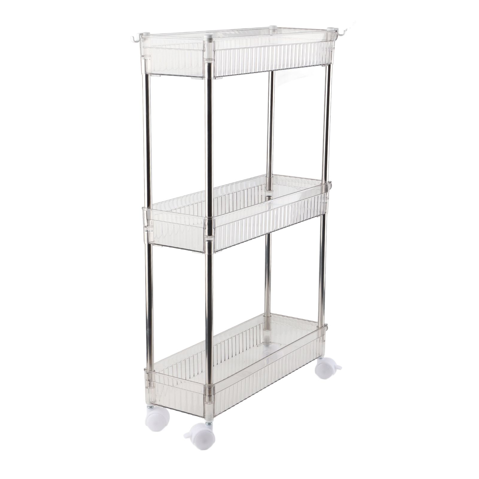 Bathroom Gap Shelf Bathroom Cosmetics Transparent Storage Rack Multi Layer view 2