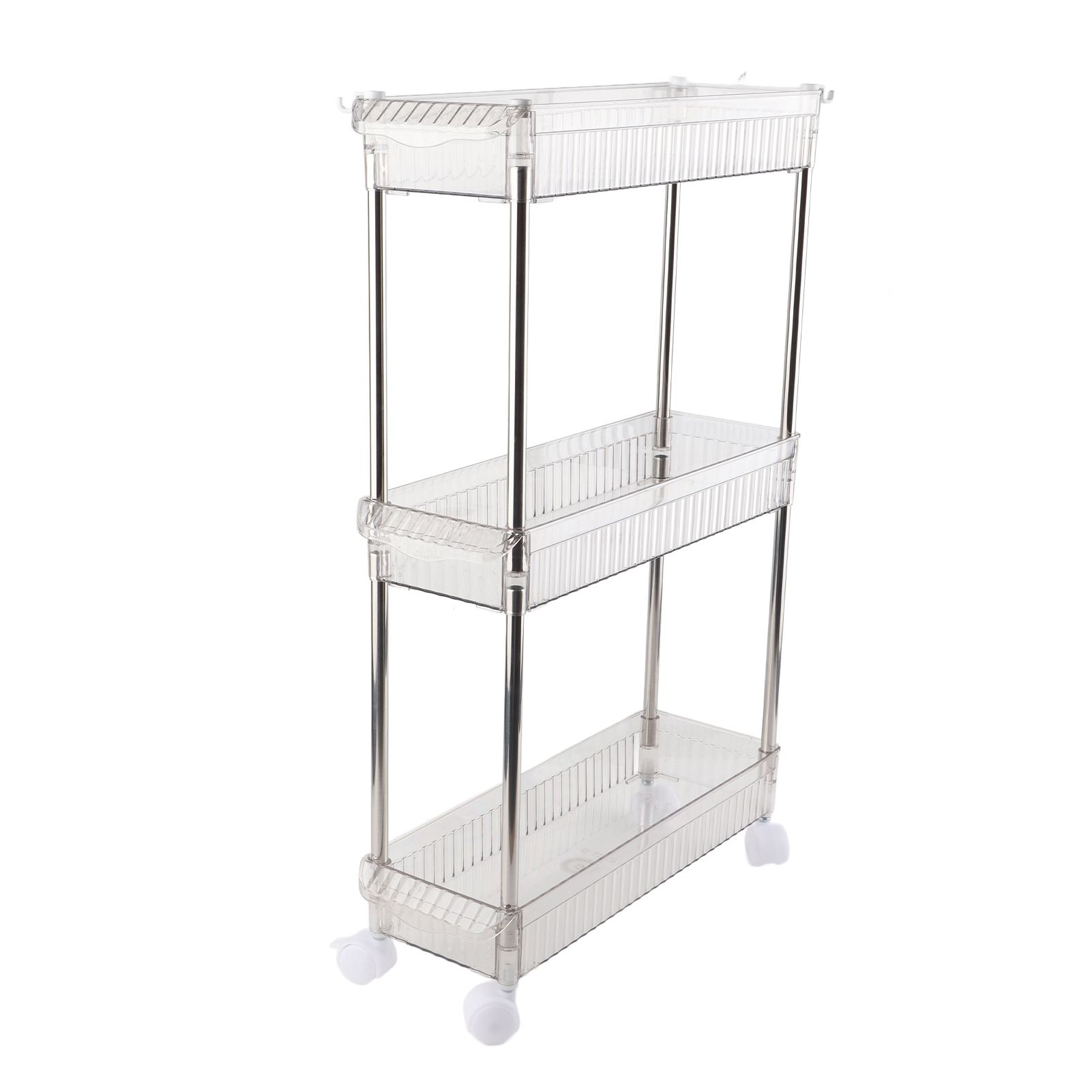 Bathroom Gap Shelf Bathroom Cosmetics Transparent Storage Rack Multi Layer view 6