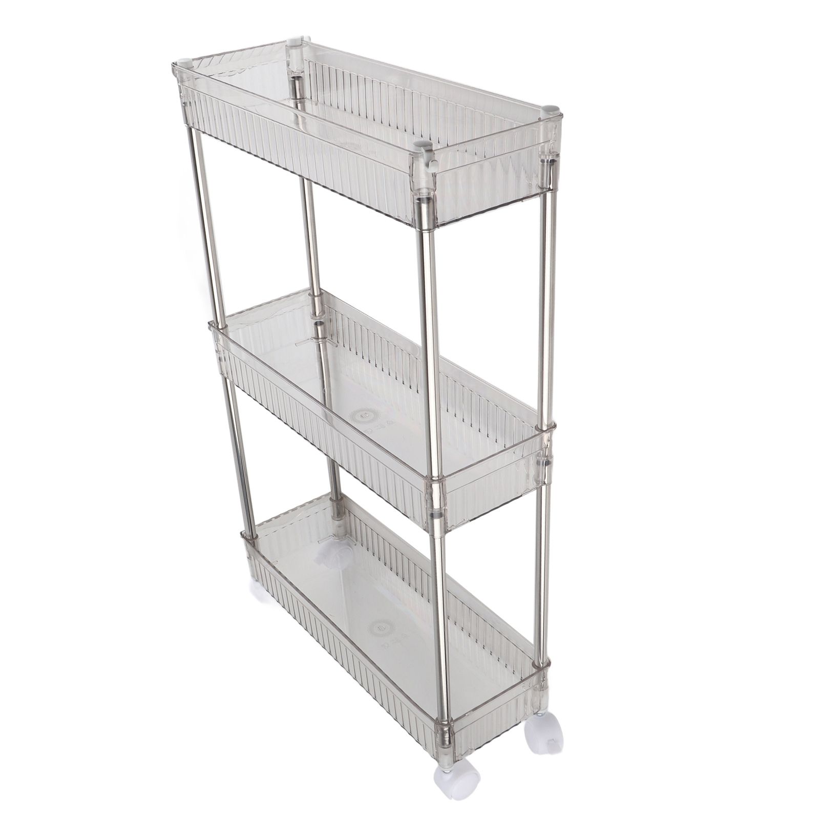 Bathroom Gap Shelf Bathroom Cosmetics Transparent Storage Rack Multi Layer view 11