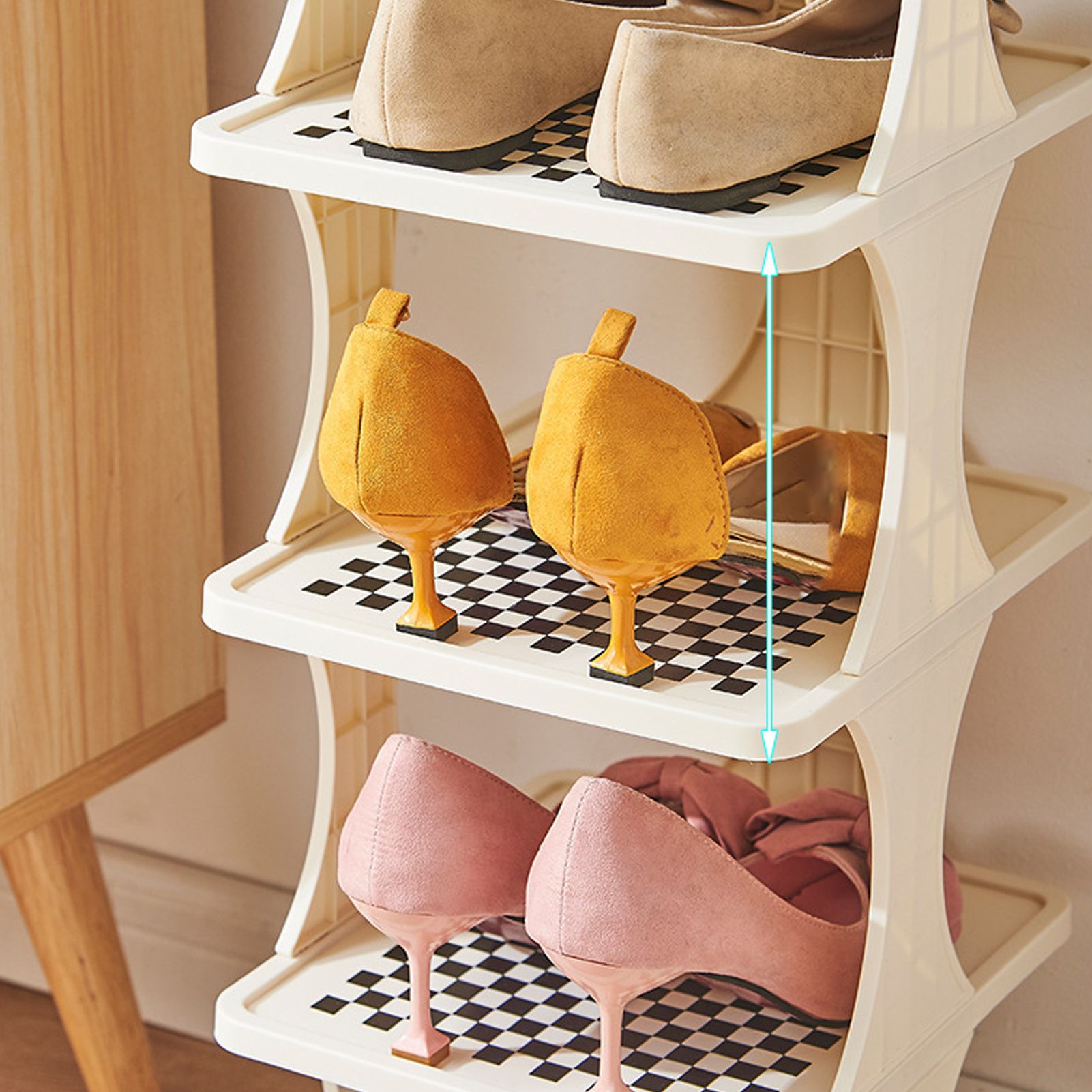 Shoe Rack Single Pairs Shoe Shelf Space Saving Shoe Orgainzer Tower for Home view 12