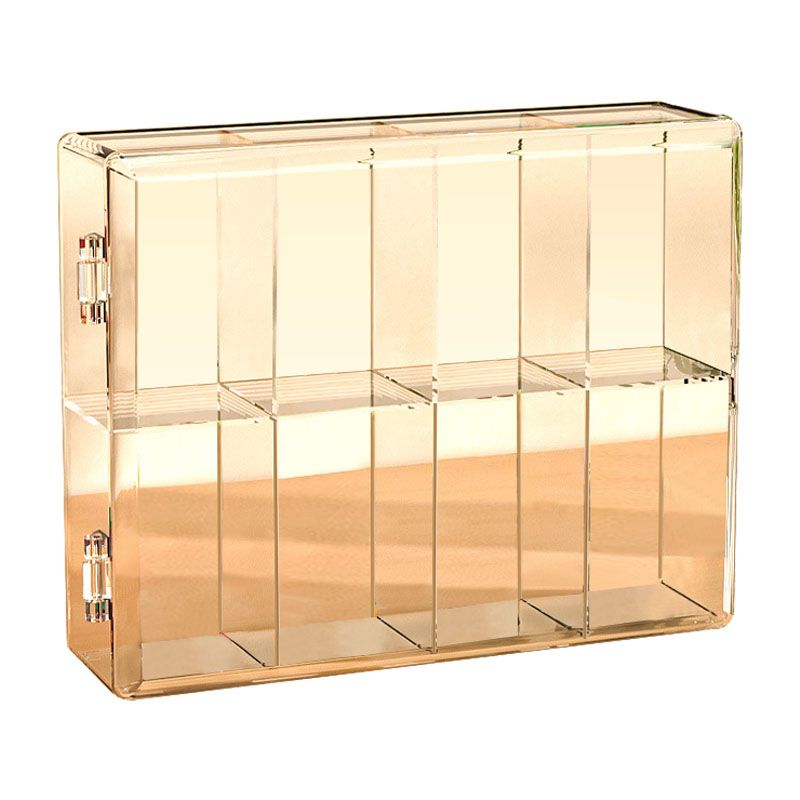 8 Grid Cartoon Anime Figure Display Storage Box 8 Compartment Transparent
