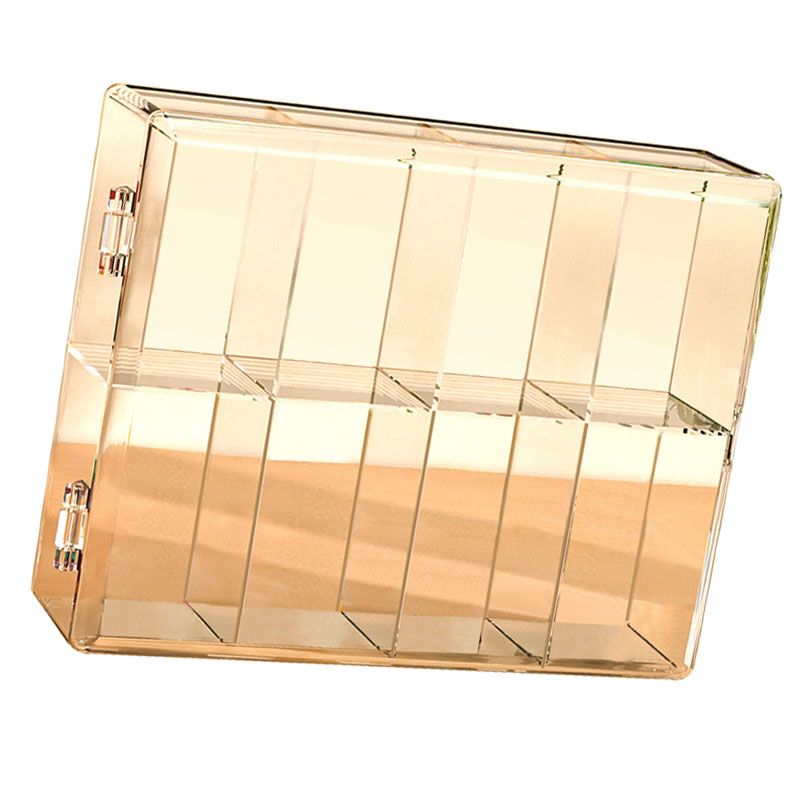 8 Grid Cartoon Anime Figure Display Storage Box 8 Compartment Transparent view 3