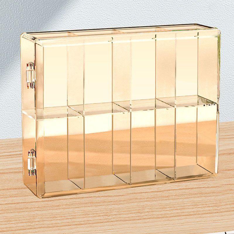 8 Grid Cartoon Anime Figure Display Storage Box 8 Compartment Transparent view 6