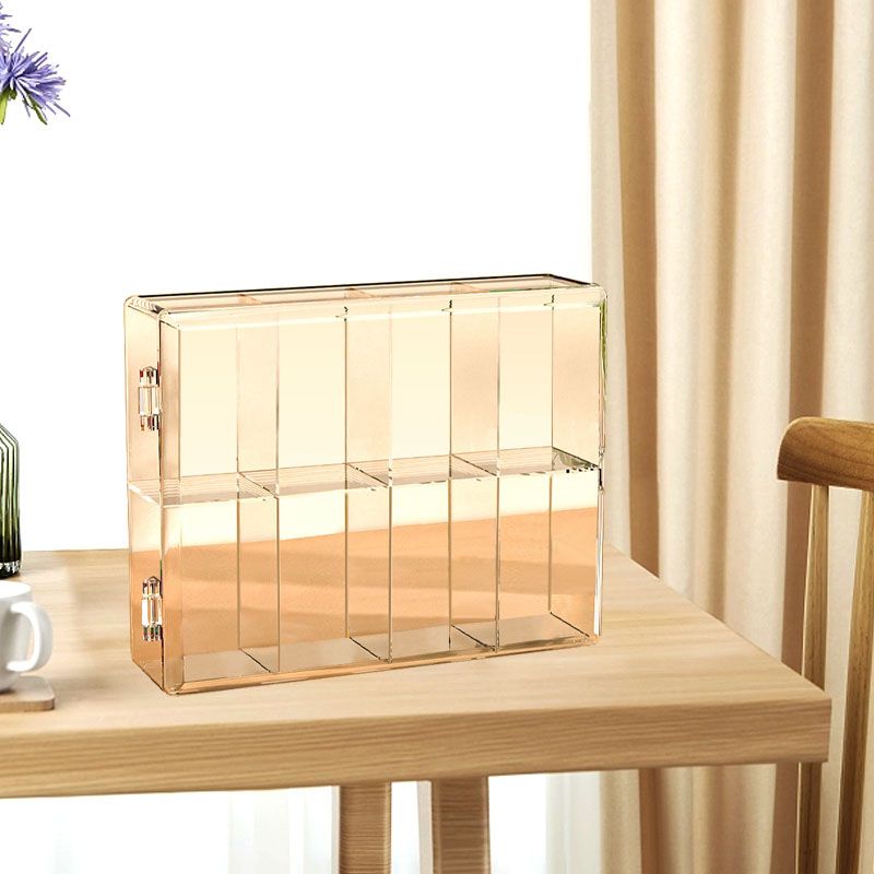 8 Grid Cartoon Anime Figure Display Storage Box 8 Compartment Transparent view 11