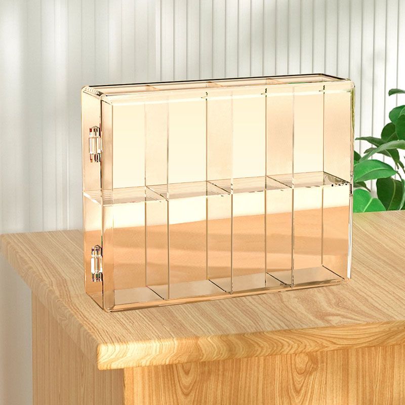 8 Grid Cartoon Anime Figure Display Storage Box 8 Compartment Transparent view 12