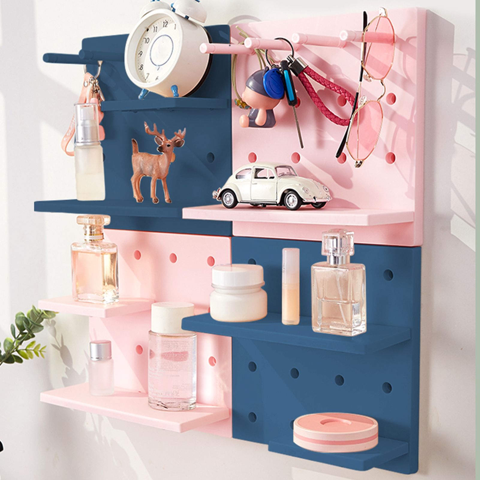 Pegboard Wall Organizer Shelves Punch Free Multifunctional Wall Pegboard view 6
