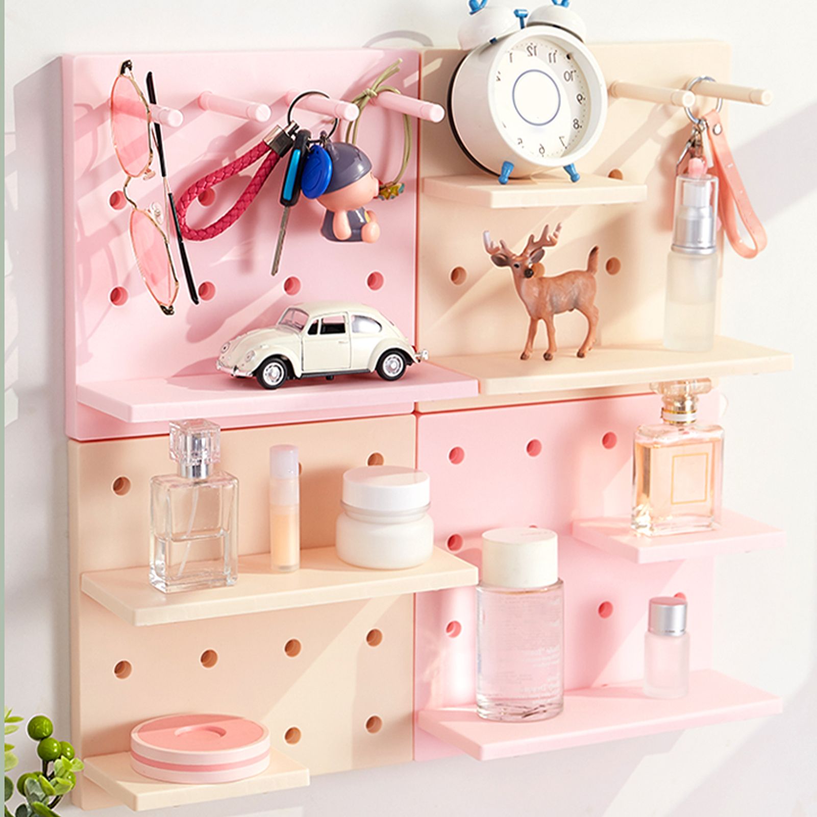 Pegboard Wall Organizer Shelves Punch Free Multifunctional Wall Pegboard view 11