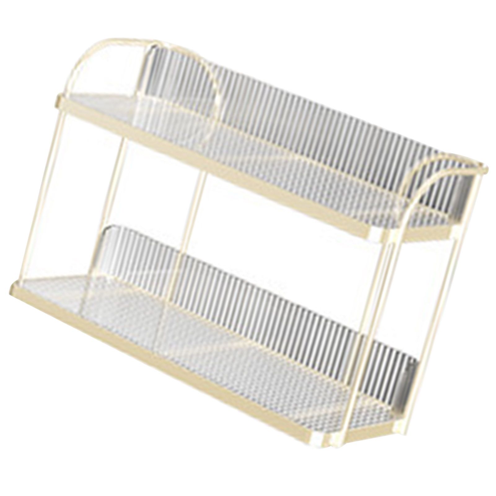 Transparent Double Layer Storage Rack Desktop Cosmetic Storage Rack view 2