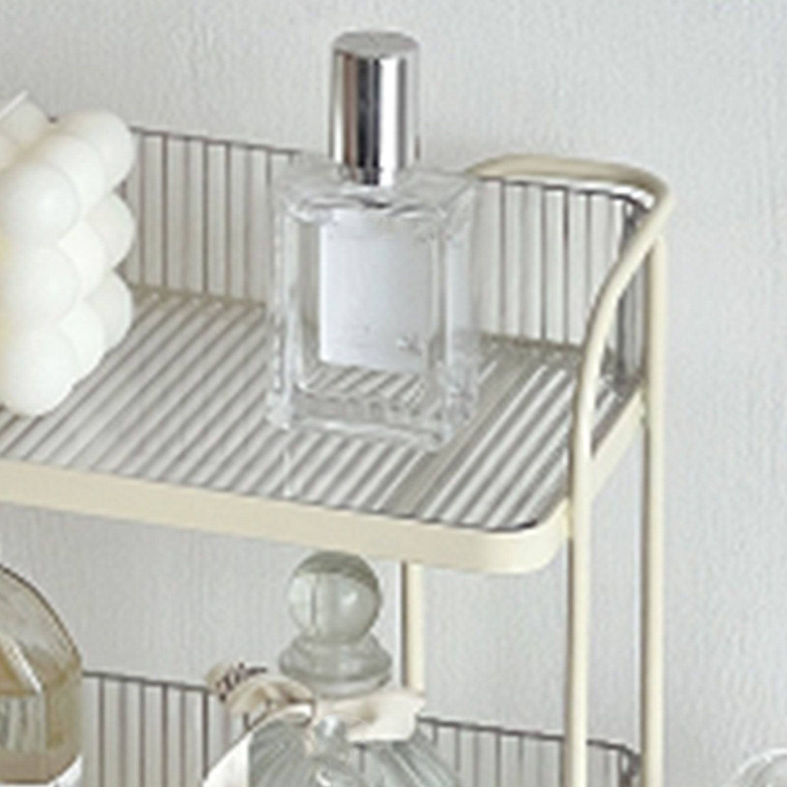 Transparent Double Layer Storage Rack Desktop Cosmetic Storage Rack view 7