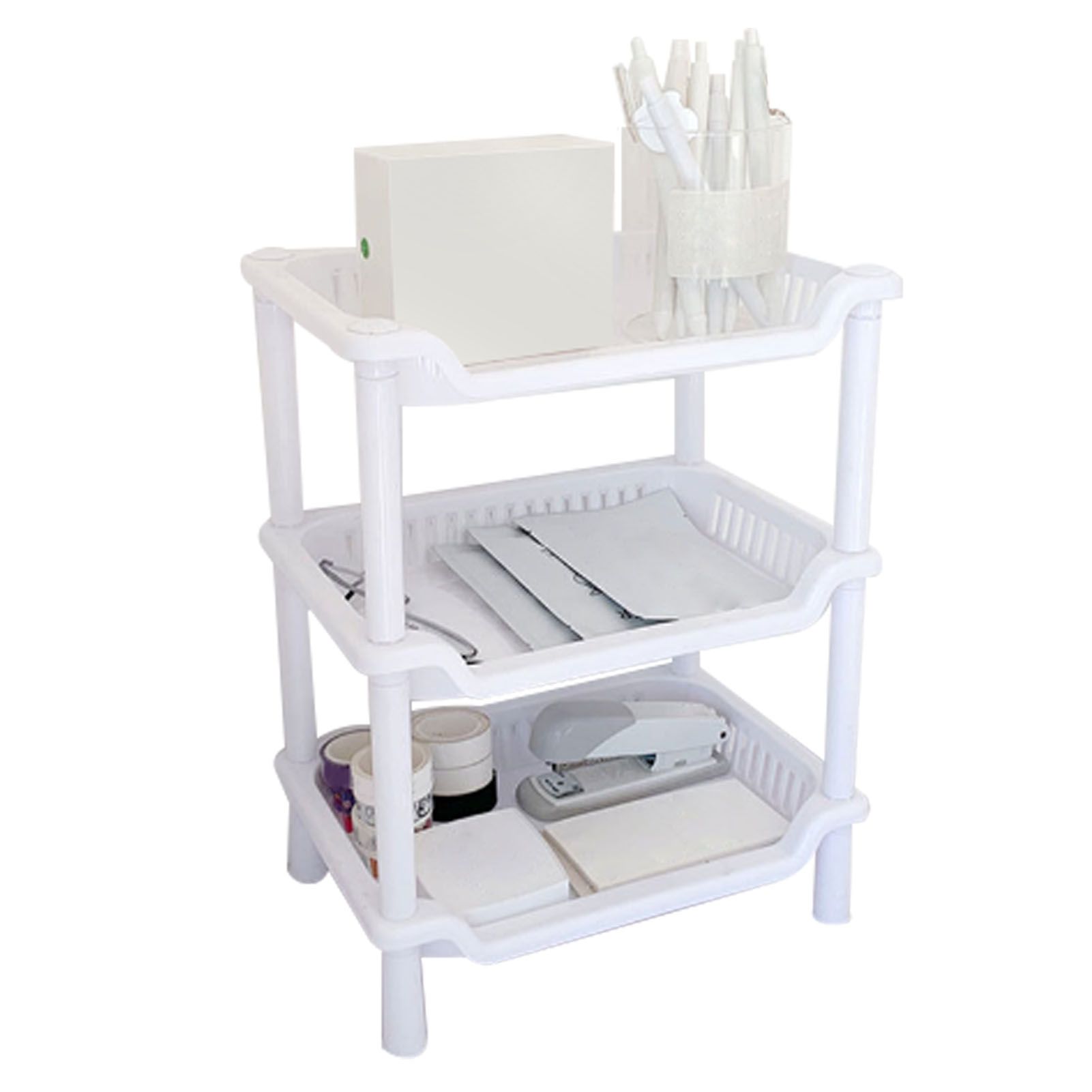 3 Tier Bathroom Countertop Organizer Detachable Multifunctional Makeup Storage