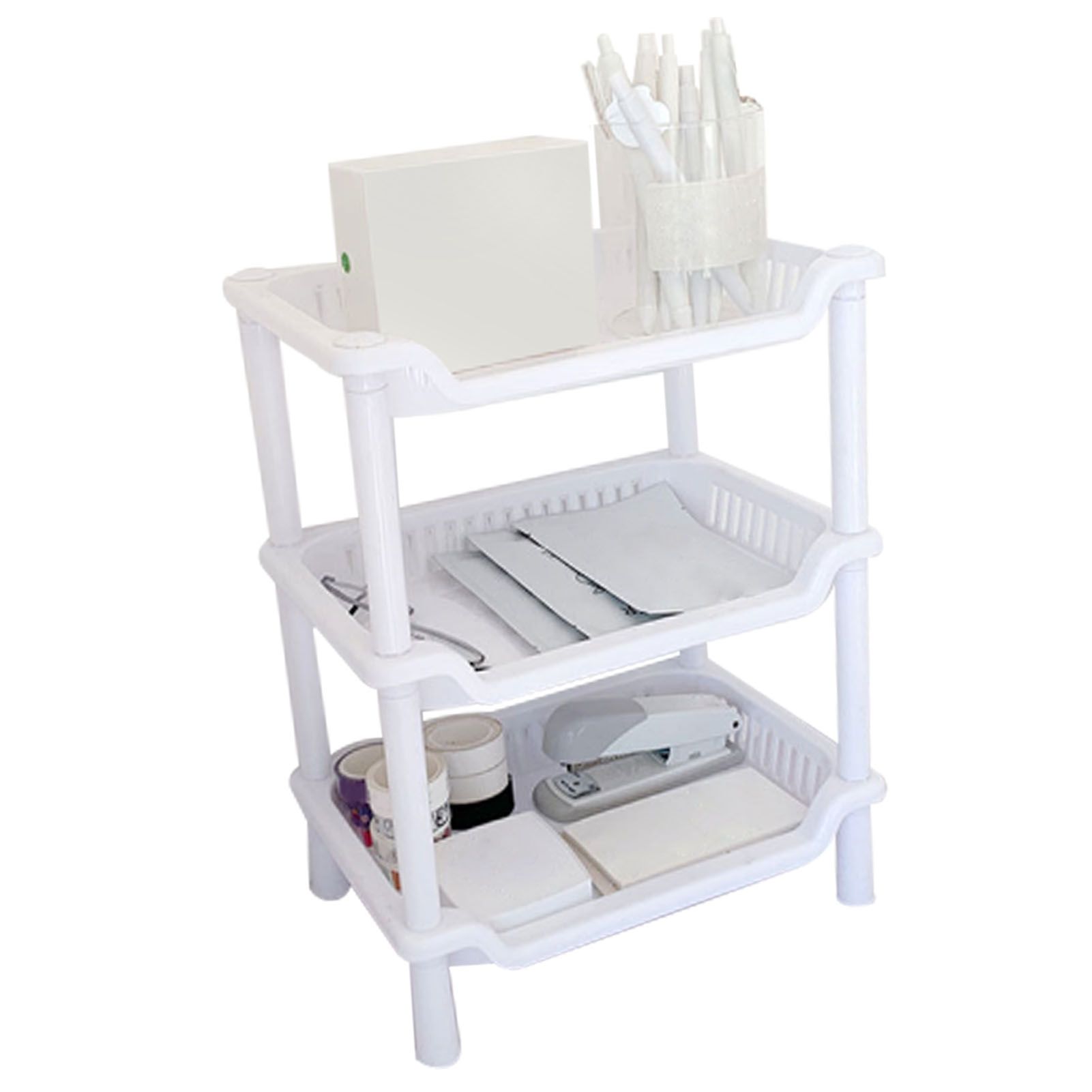 3 Tier Bathroom Countertop Organizer Detachable Multifunctional Makeup Storage view 2
