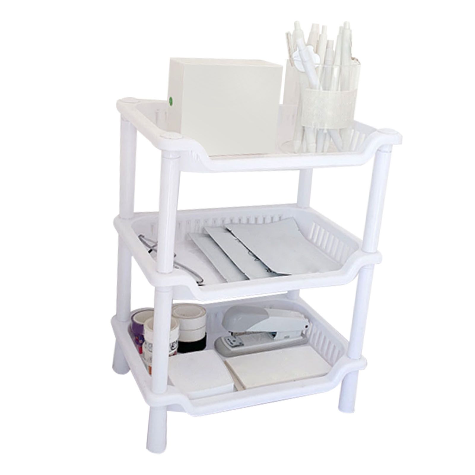 3 Tier Bathroom Countertop Organizer Detachable Multifunctional Makeup Storage view 3