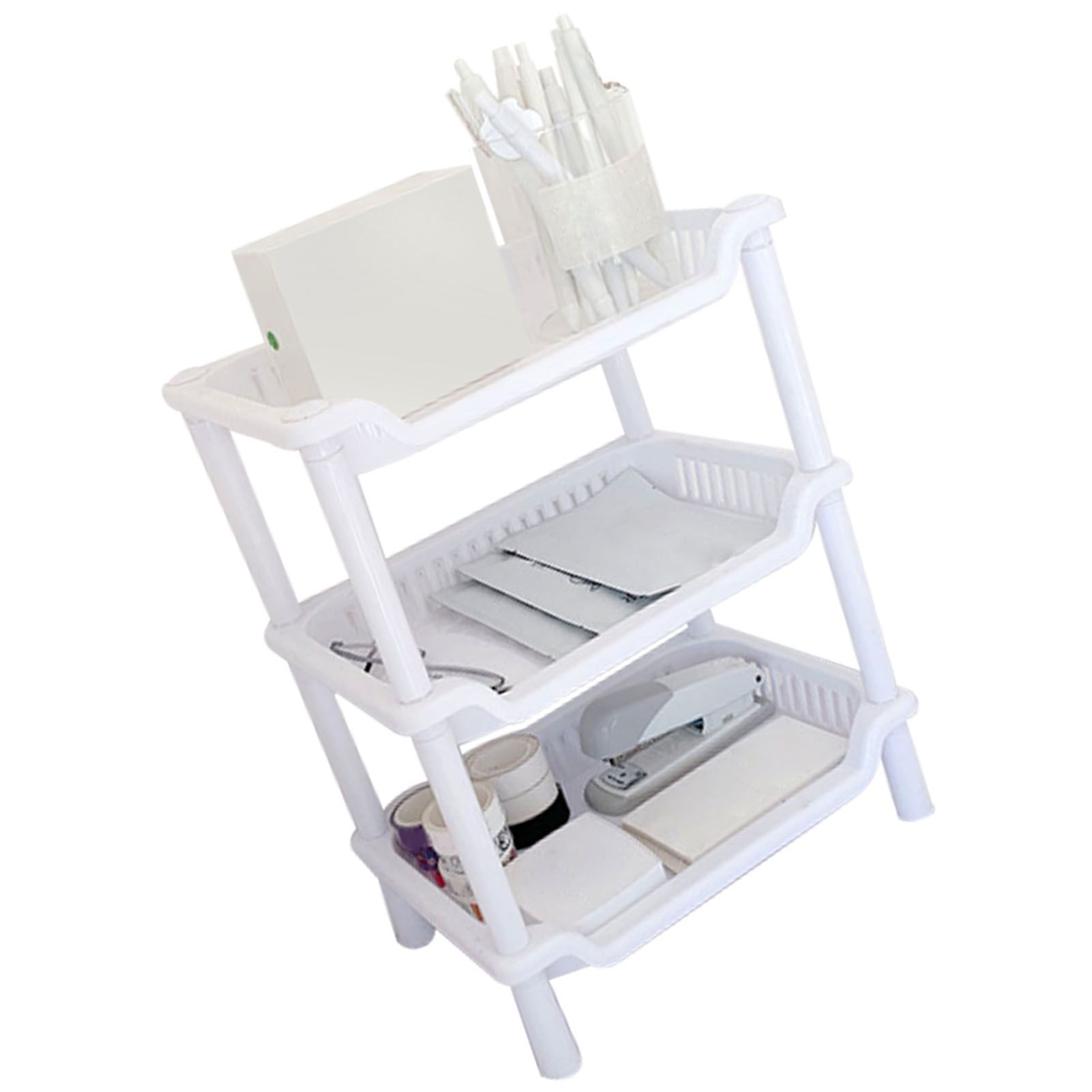 3 Tier Bathroom Countertop Organizer Detachable Multifunctional Makeup Storage view 4