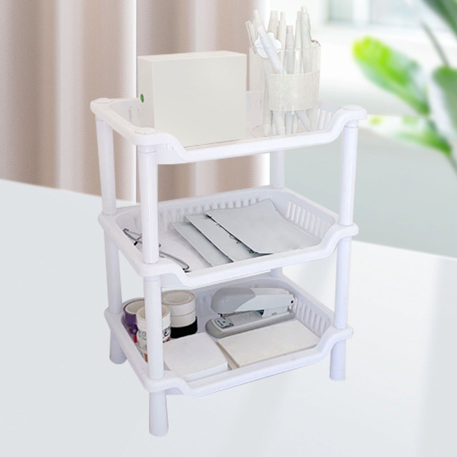 3 Tier Bathroom Countertop Organizer Detachable Multifunctional Makeup Storage view 9