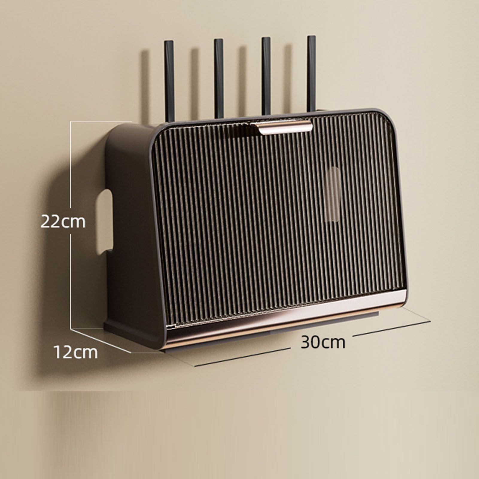 Wall Mounted WIFI Router Storage Box Great Capacity Power Strip Power Socket view 12