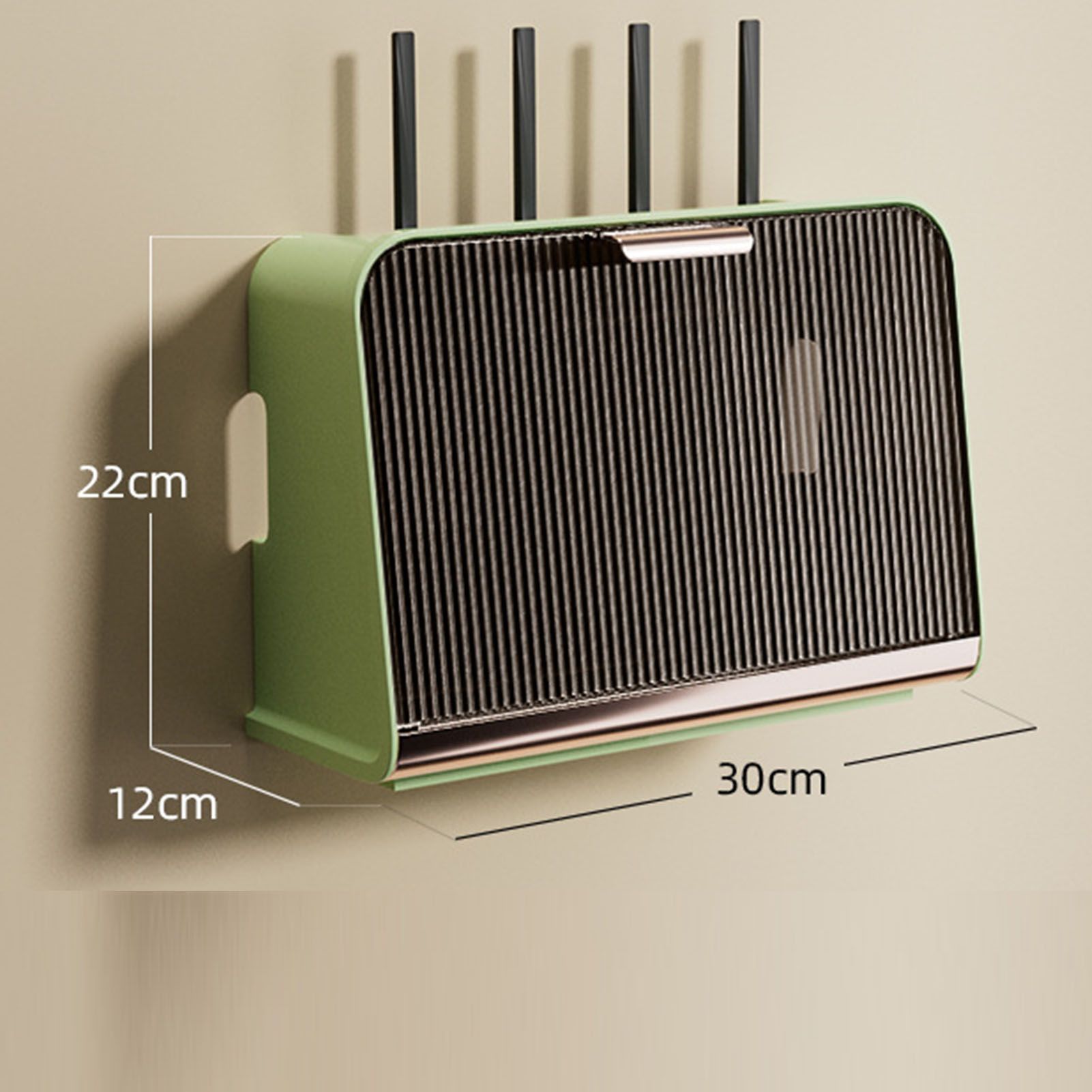 Wall Mounted WIFI Router Storage Box Great Capacity Power Strip Power Socket view 13