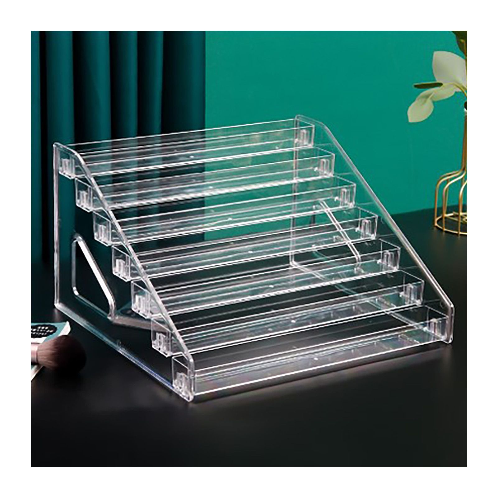 Desktop Lipstick Storage Box Plastic Transparent Makeup Storage Display Case view 3