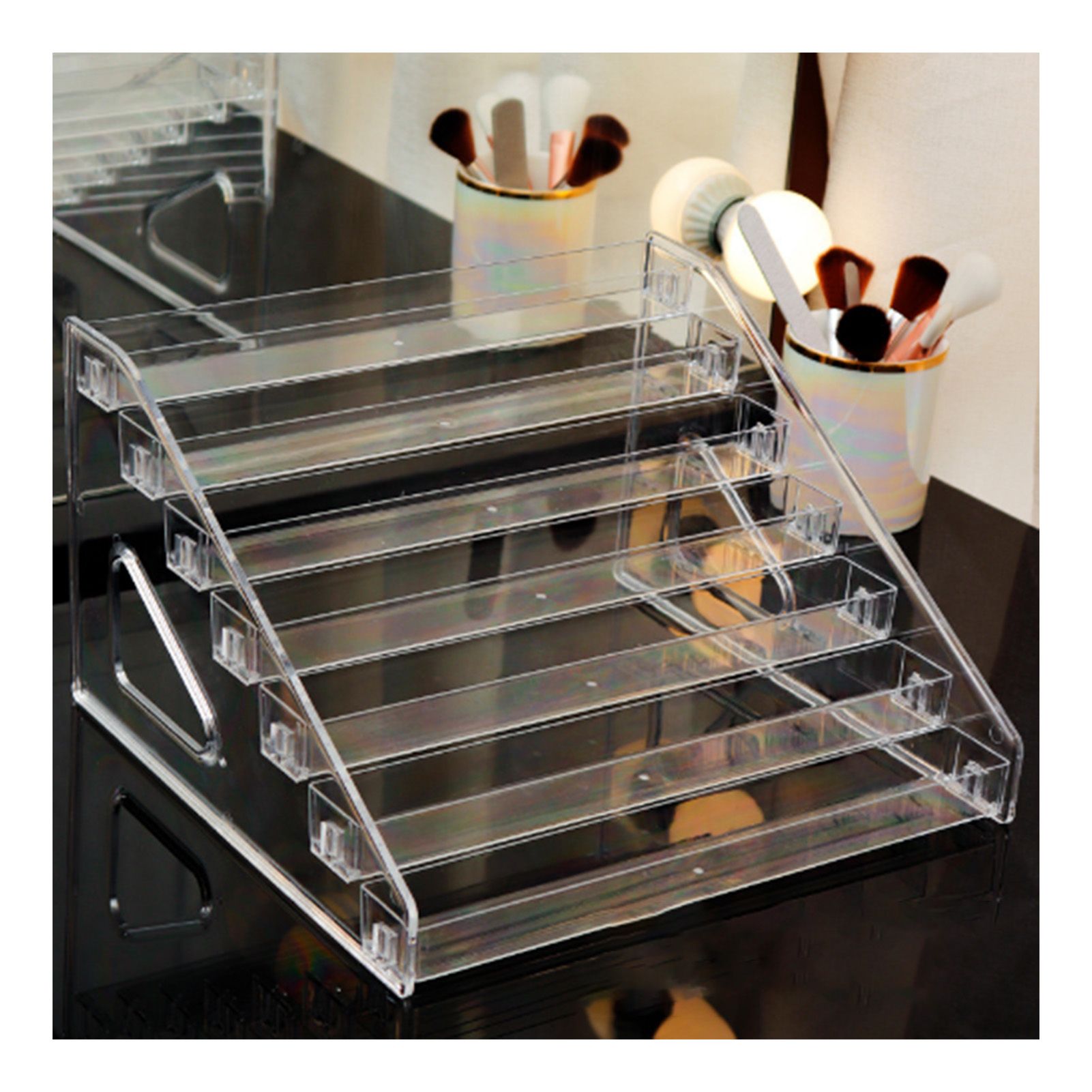 Desktop Lipstick Storage Box Plastic Transparent Makeup Storage Display Case view 4