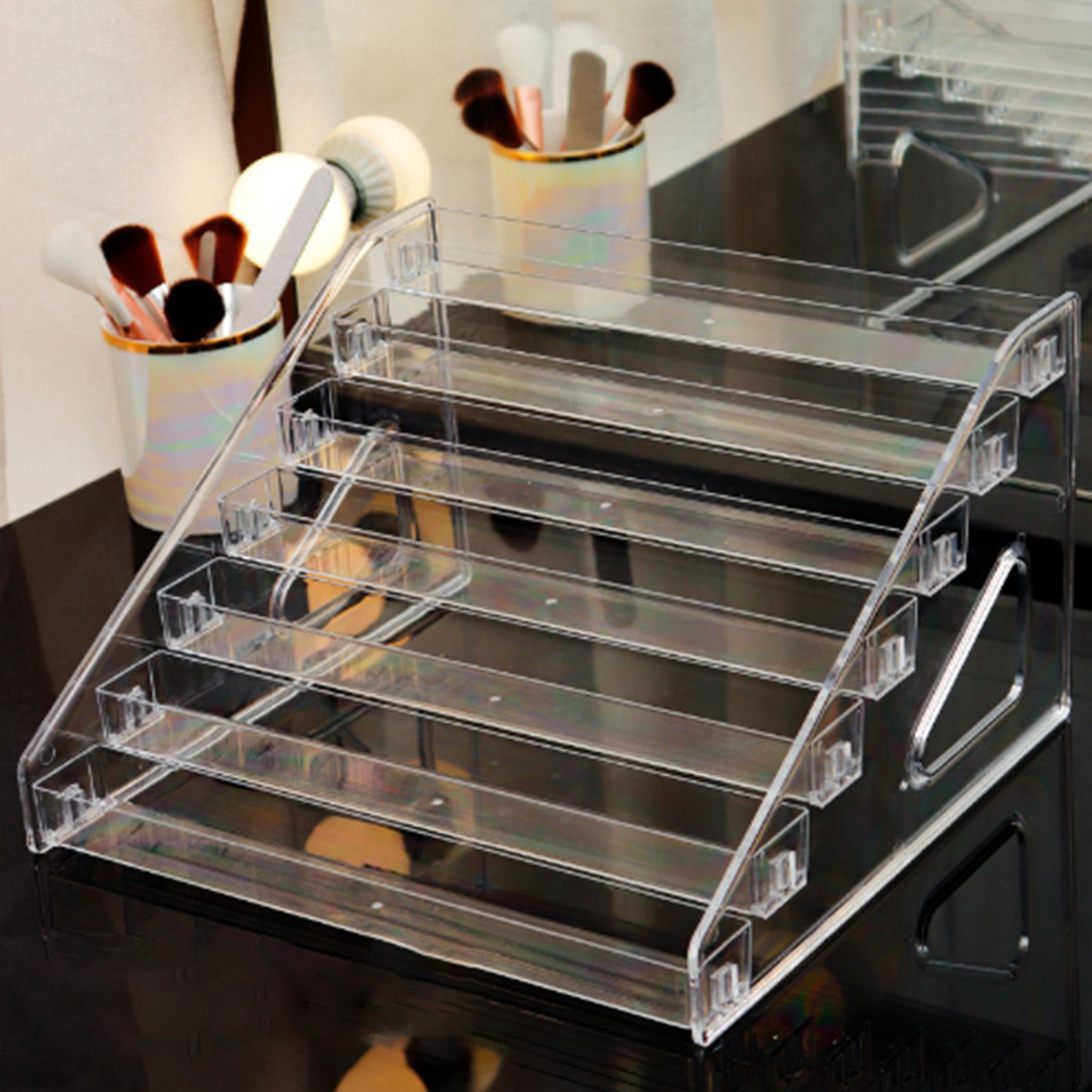 Desktop Lipstick Storage Box Plastic Transparent Makeup Storage Display Case view 6