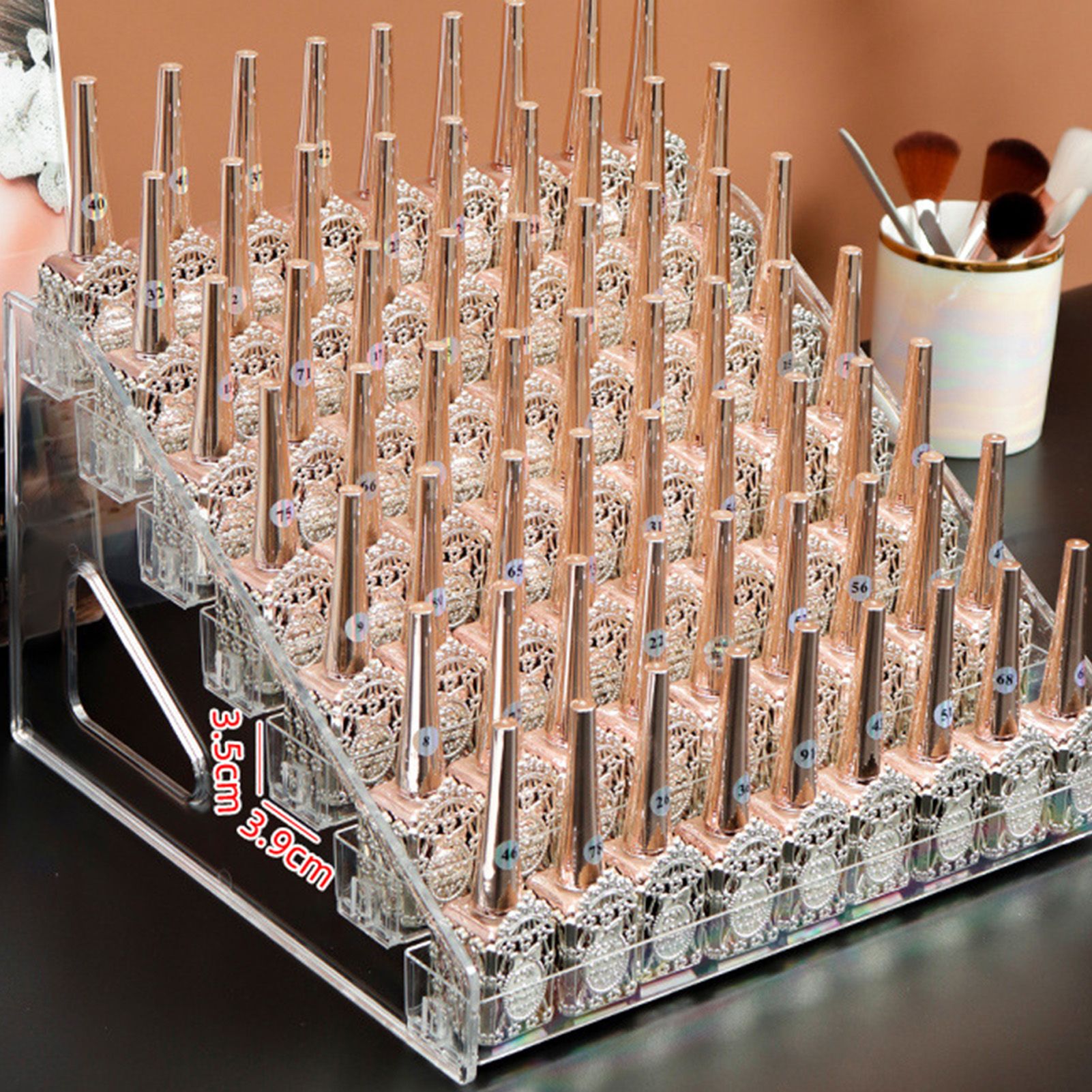 Desktop Lipstick Storage Box Plastic Transparent Makeup Storage Display Case view 11