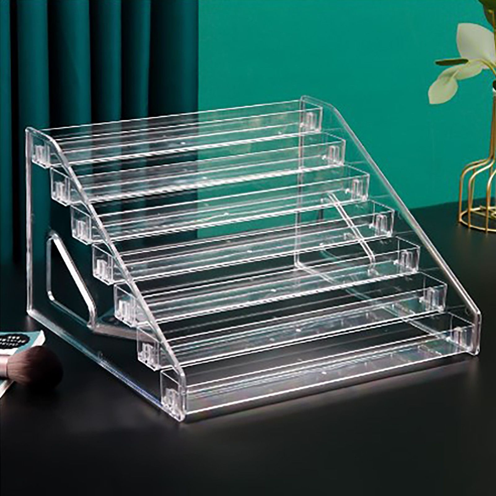 Desktop Lipstick Storage Box Plastic Transparent Makeup Storage Display Case view 12