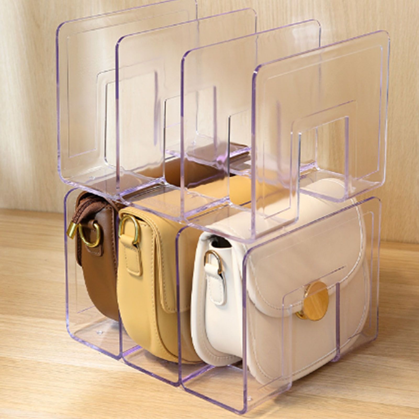 Handbag Organizer Household Transparent Bag Storage Rack Bed Room PC Mini view 8