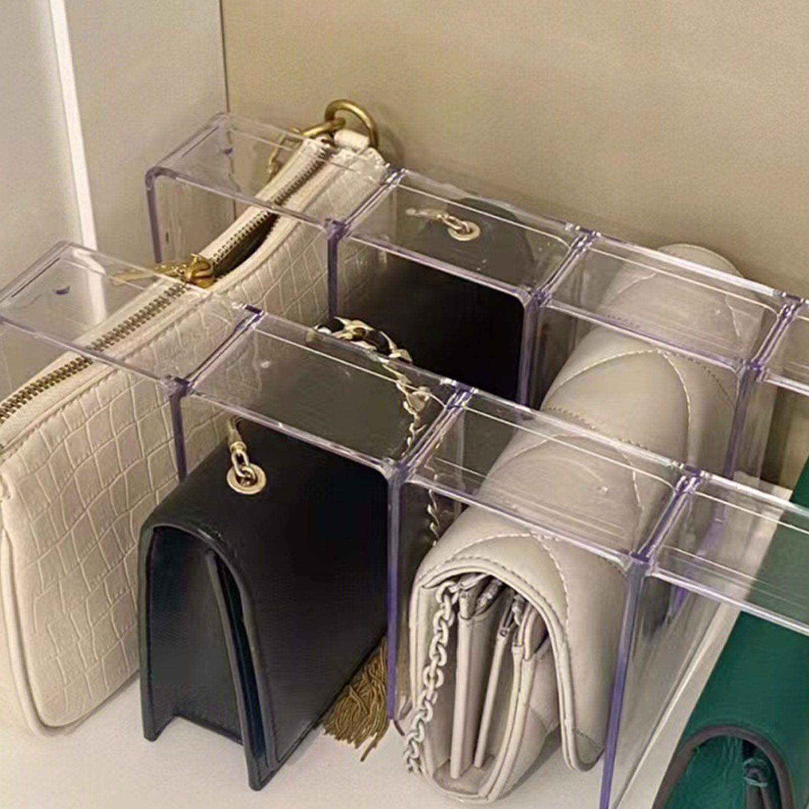 Handbag Organizer Household Transparent Bag Storage Rack Bed Room PC Mini view 6