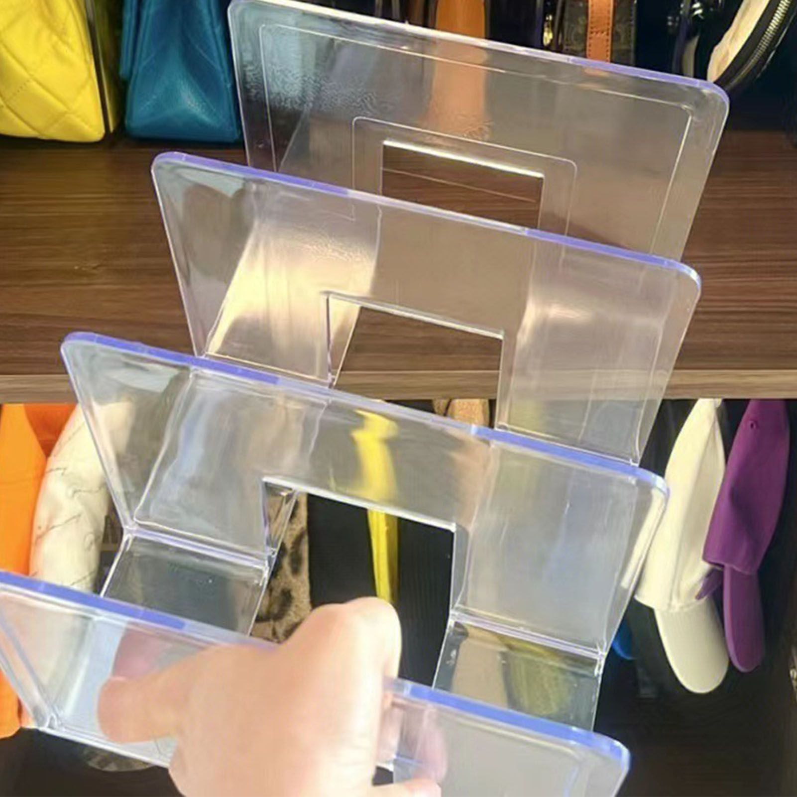Handbag Organizer Household Transparent Bag Storage Rack Bed Room PC Mini view 9