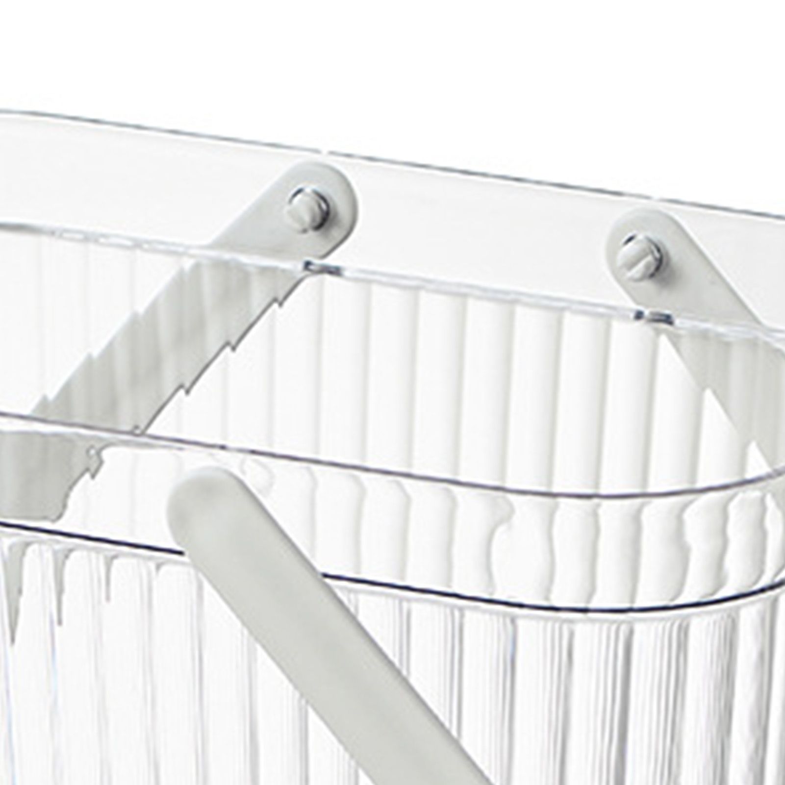 Bath Organizer Basket Stylish Clear Stripe Large Capacity Shower Storage view 7