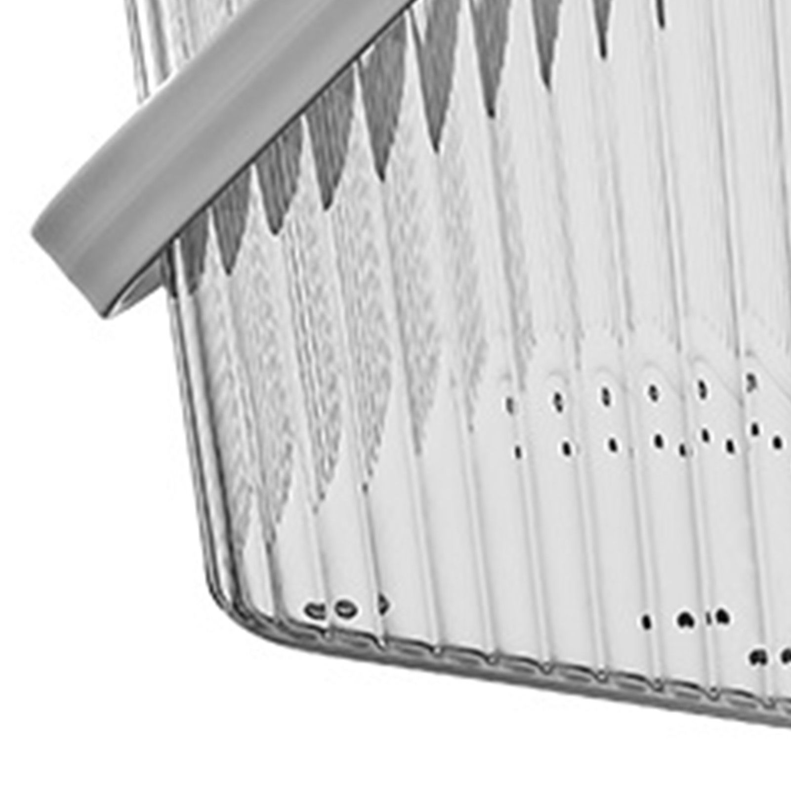 Bath Organizer Basket Stylish Clear Stripe Large Capacity Shower Storage view 5
