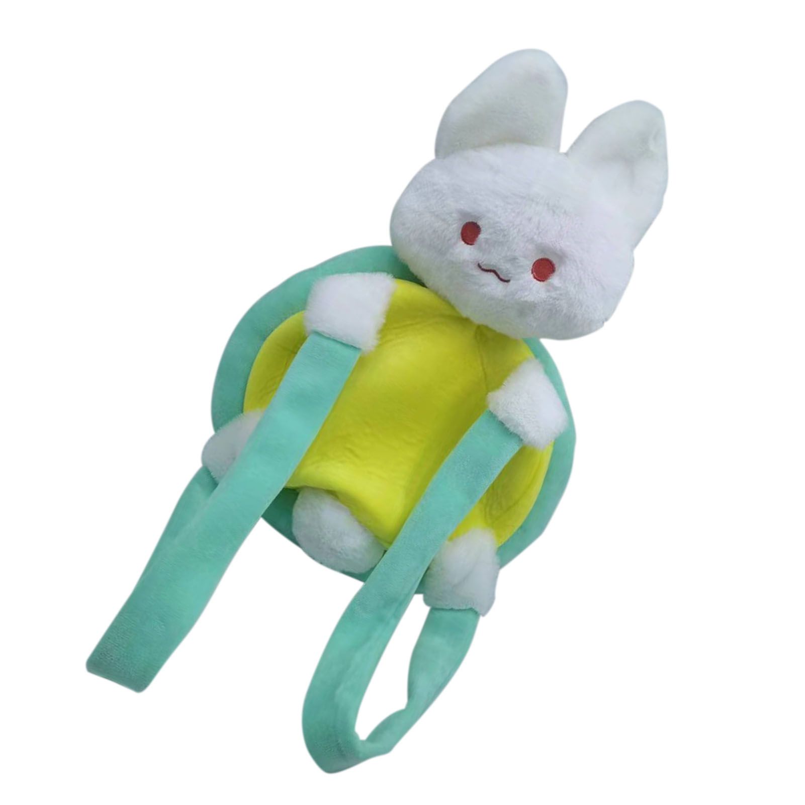 Rabbit Turtle Plush Backpack PP Cotton Short Plush Cartoon Perfect Detail view 2