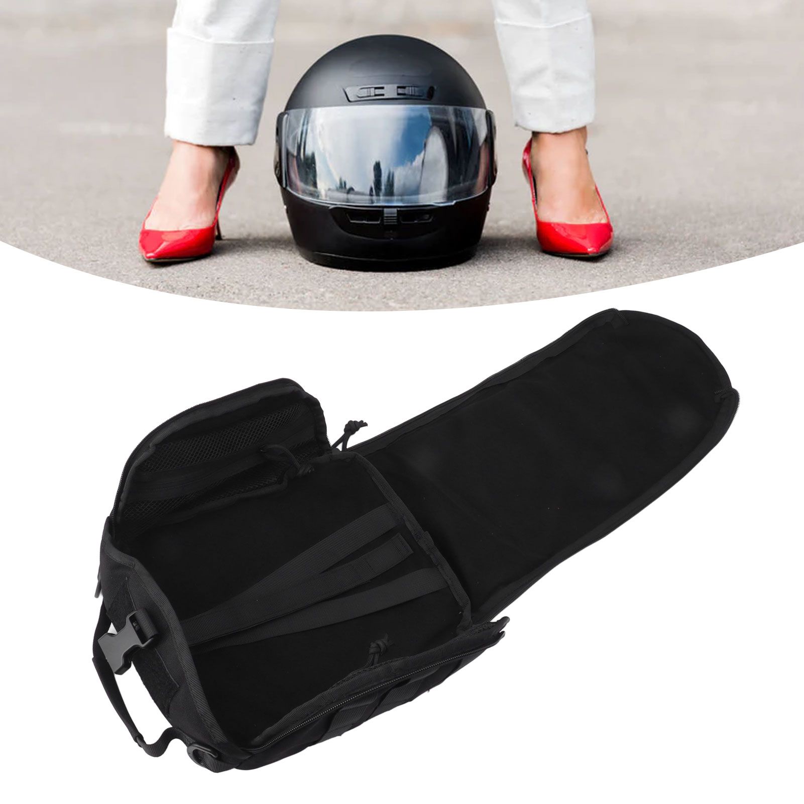 Outdoor Helmet Bag Nylon Waterproof Motorcycle Bike Bicycle Helmet Bag for view 12