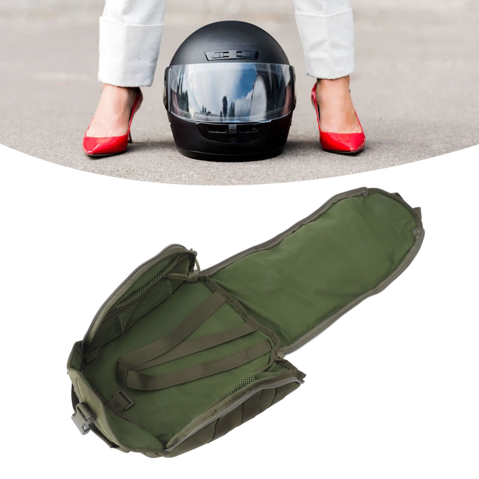 Outdoor Helmet Bag Nylon Waterproof Motorcycle Bike Bicycle Helmet Bag for view 12