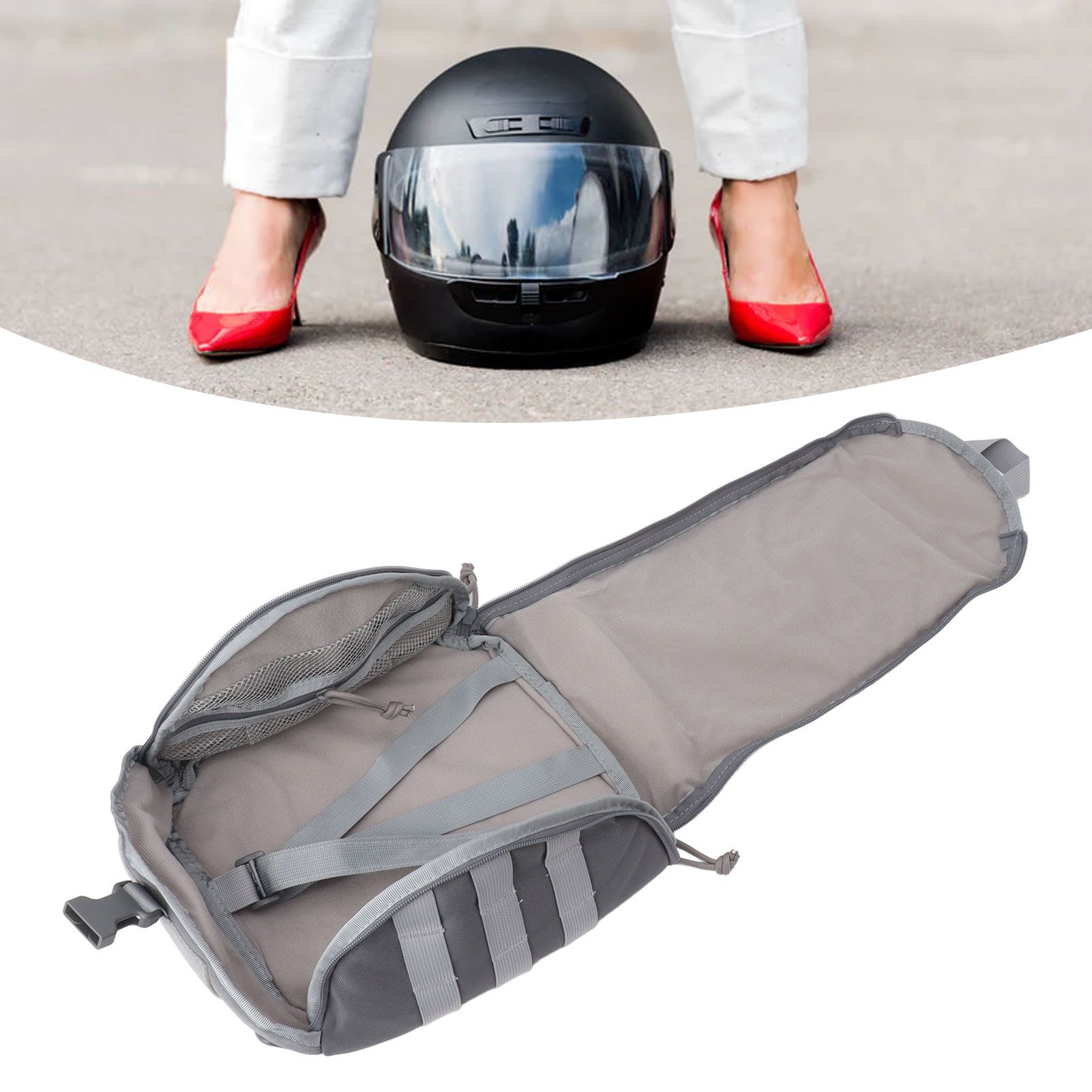 Outdoor Helmet Bag Nylon Waterproof Motorcycle Bike Bicycle Helmet Bag for view 12