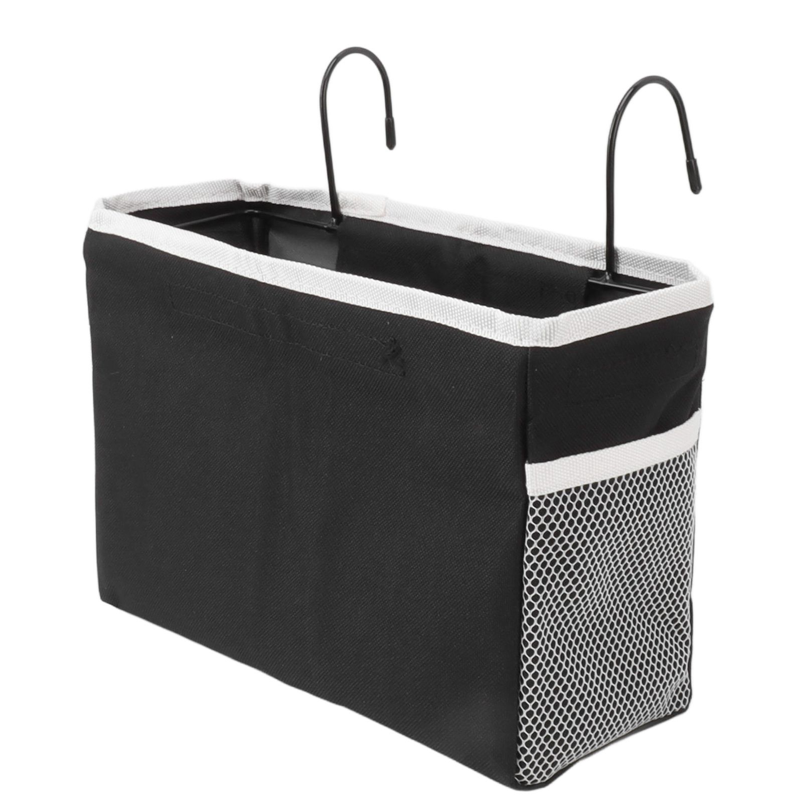 Bedside Storage Basket Hook Hanging Canvas Bag Rail Organization Shelf for