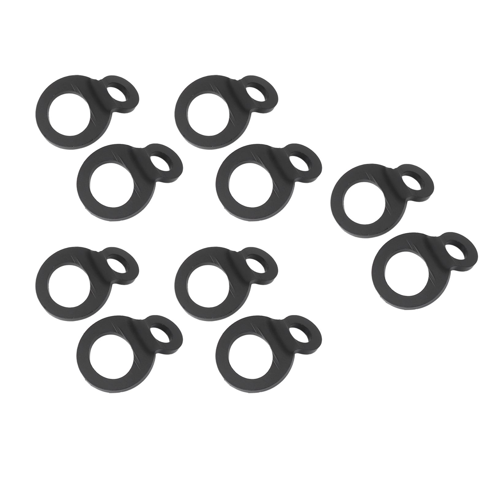 10PCS O Type Anchor Hooks Black Stainless Steel Tie Down Strapping Rings for view 6